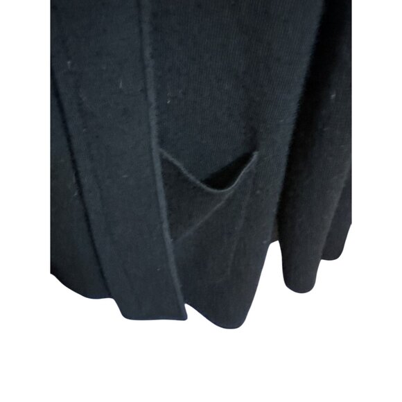 Talbots Plus Size 2X Black Merino Wool & Nylon Cardigan Sweater - Picture 3 of 5